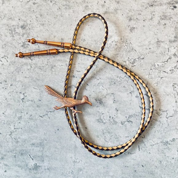 Vintage Other - Vintage Southwestern Men's Road Runner Bolo Tie